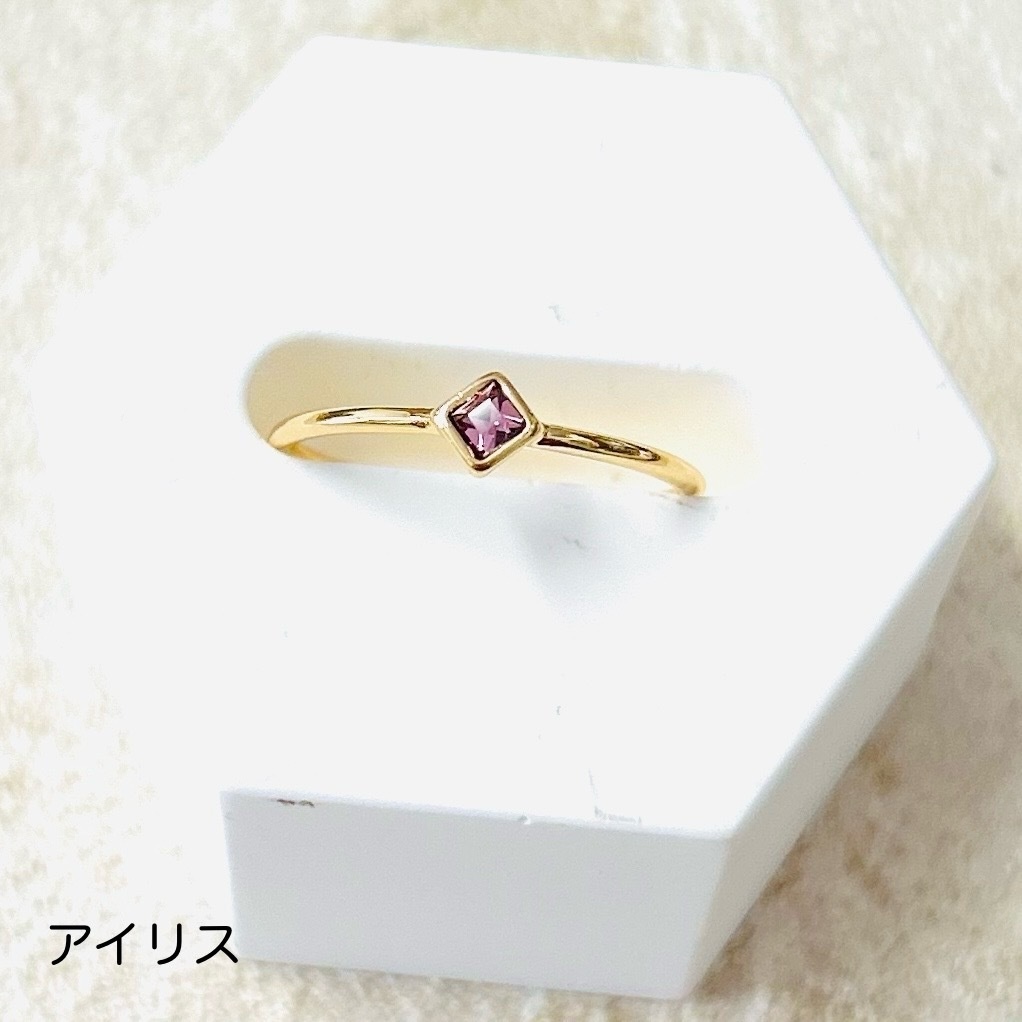 【リングR】ダイヤ型 ゴールド 7種