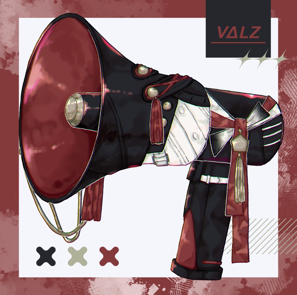 ライブ衣装メガホンアクリルキーホルダー