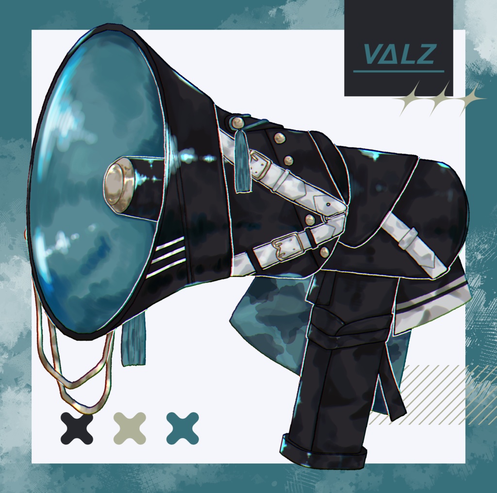 ライブ衣装メガホンアクリルキーホルダー