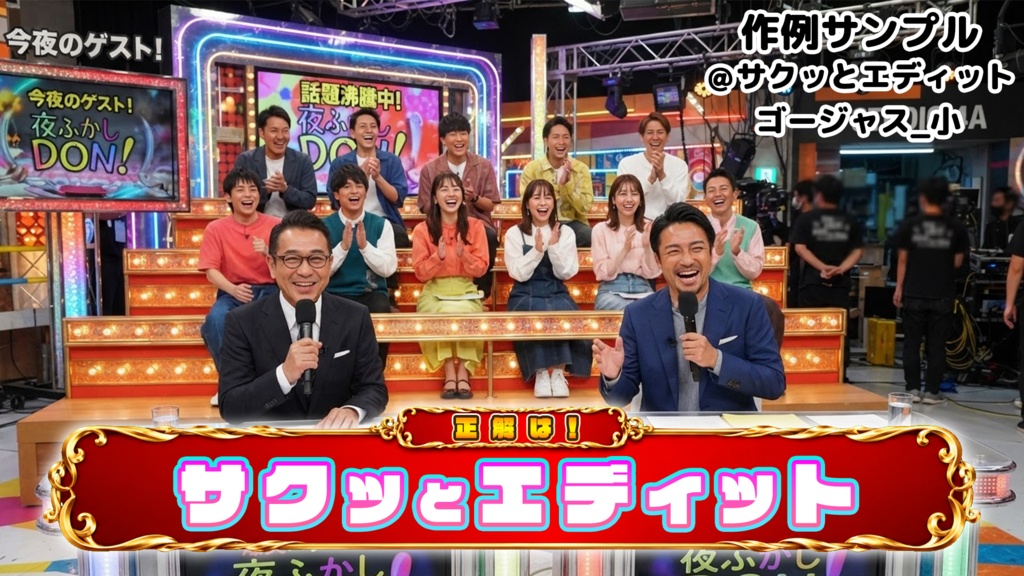 ショップ開設記念！【テロップベース】ゴージャス_大小セット