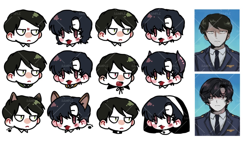 伊松ポストカード&シールセット