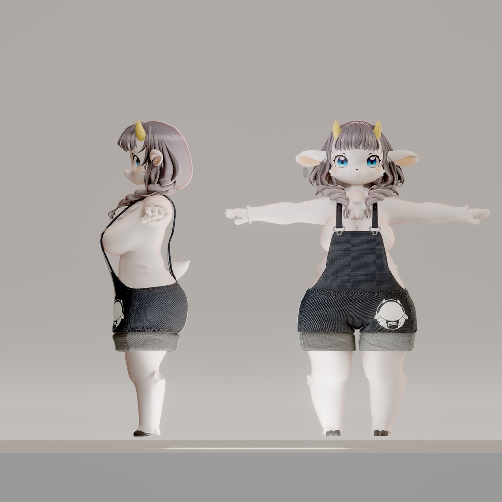 VRchat向けオリジナル3Dケモノアバター「やよい」