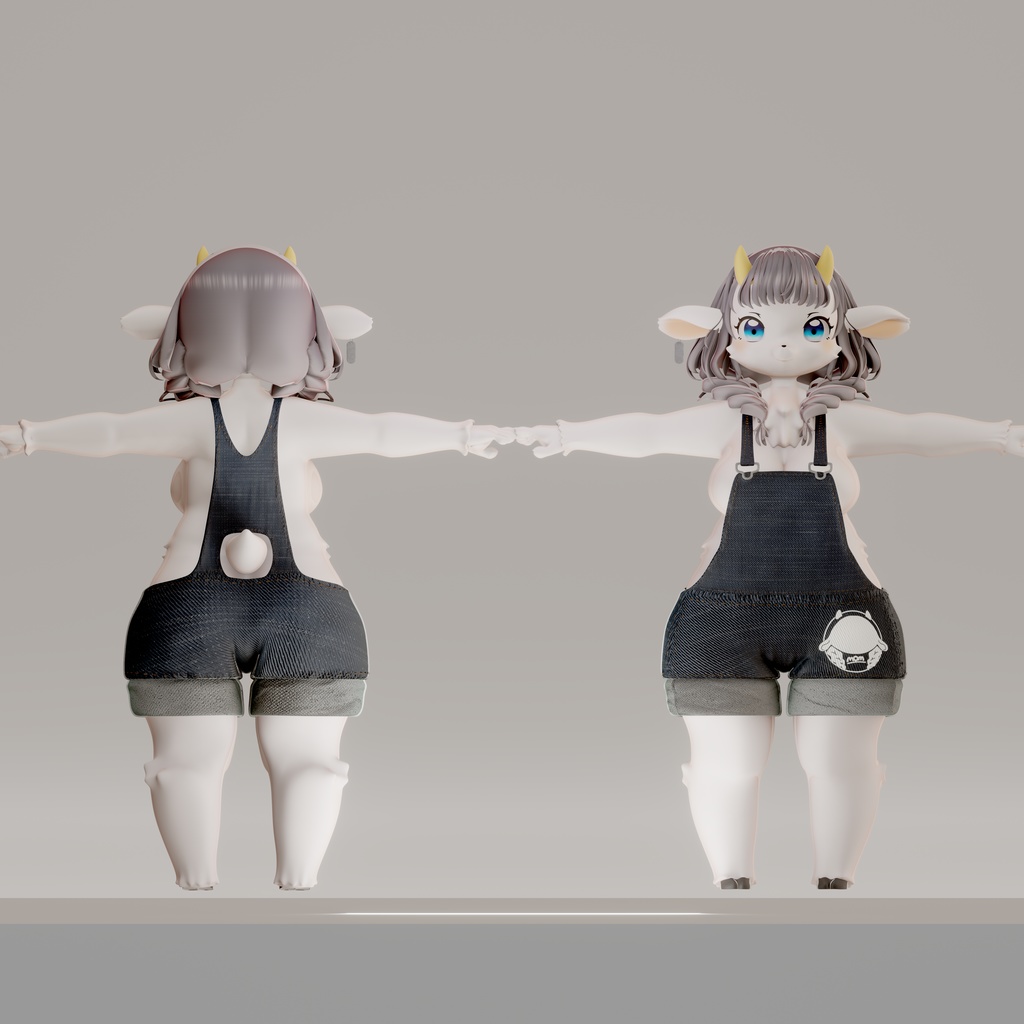 VRchat向けオリジナル3Dケモノアバター「やよい」