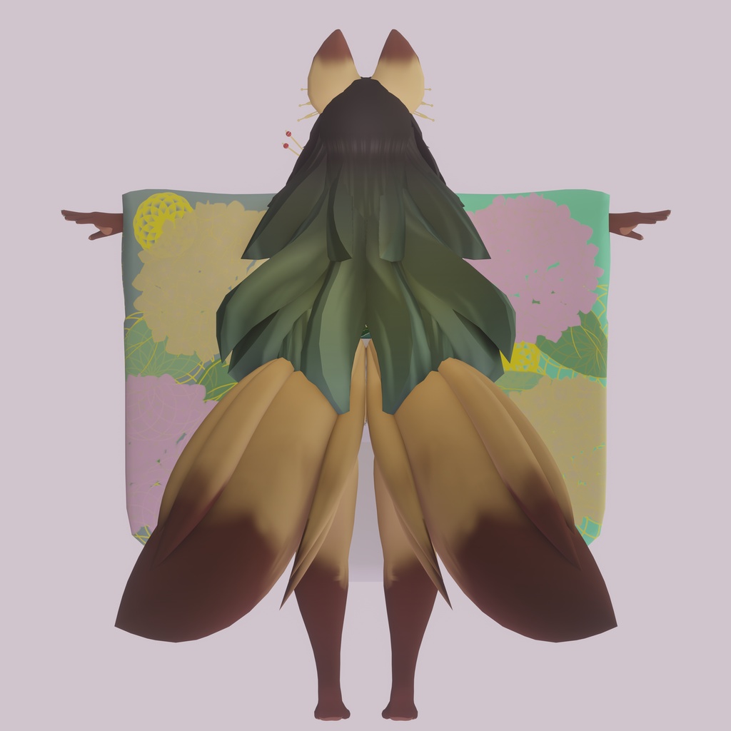 VRchat向けオリジナル3Dモデル「四葩(よひら)」