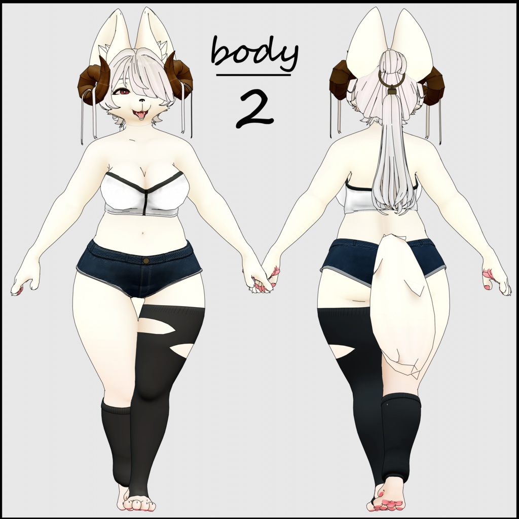 VRchat向けオリジナル3Dケモノアバター「Meteorla(メテオラ)」