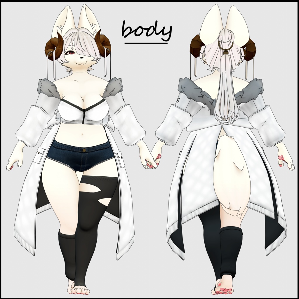 VRchat向けオリジナル3Dケモノアバター「Meteorla(メテオラ)」