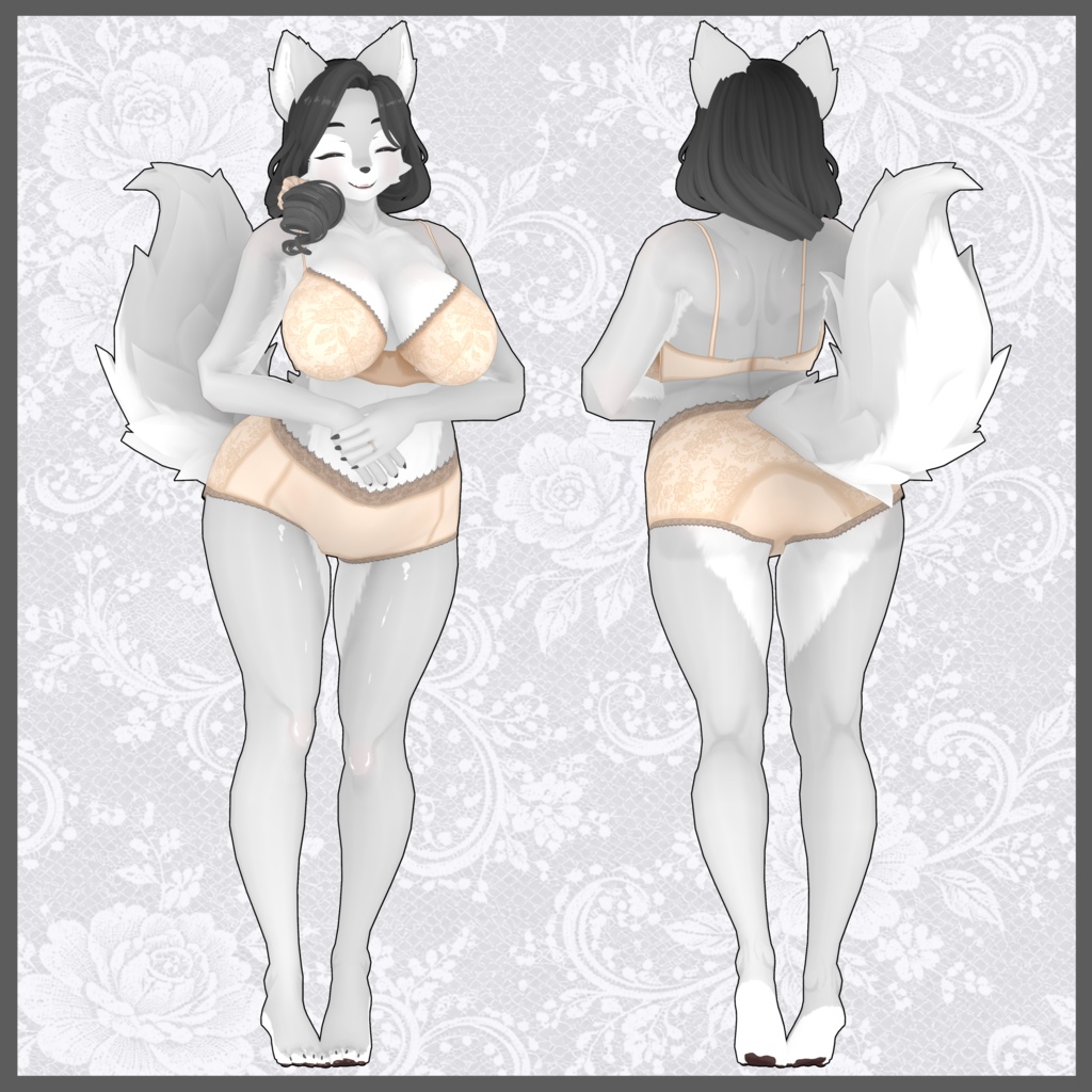 VRC向けオリジナル3Dモデル「狼谷さん(kamiya)」