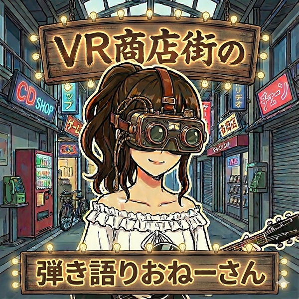 VR商店街の弾き語りおねえさん